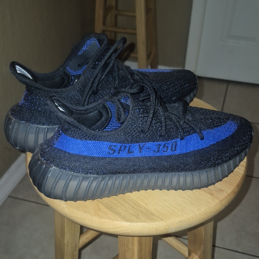 Yeezy Black and Blue Boost Sneakers